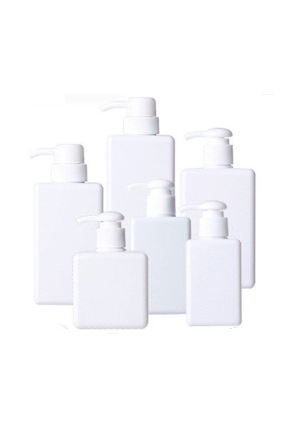 Beyaz Stil 250 ml Losyon Dispenseri Seyahat Depolama Şişeleri Doldurulabilir Pompa Şişeleri Şampuan Duş Jeli Kremi Sabunluk Banyo Aksesuarı (Yurt Dışından)