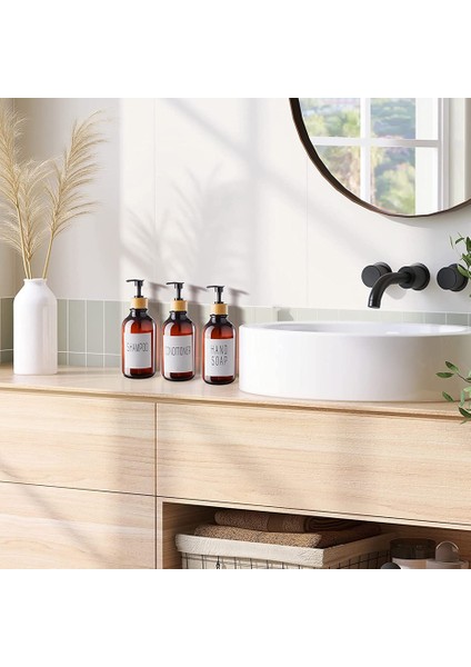 Çoklu Stil 300 ml ml Banyo Dispenseri Şampuan ve Saç Kremi Duş Sabun Şişesi Eczacı Losyon Duvara Monte Bambu Pompalı Sabunluk (Yurt Dışından) modelleri