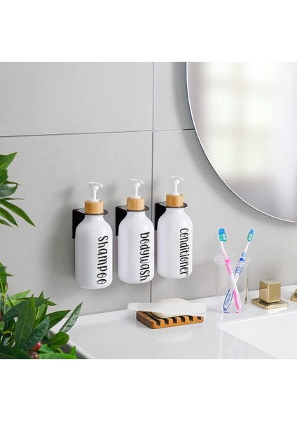 Çoklu Stil 300 ml ml Banyo Dispenseri Şampuan ve Saç Kremi Duş Sabun Şişesi Eczacı Losyon Duvara Monte Bambu Pompalı Sabunluk (Yurt Dışından) fırsatları