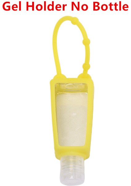 Sarı Stil Karikatür Silikon Mini El Temizleyici Tutucu Seyahat Taşınabilir Güvenli Jel Tutucu Asılabilir Sıvı Sabunluk Kapları 30 ml (Yurt Dışından)