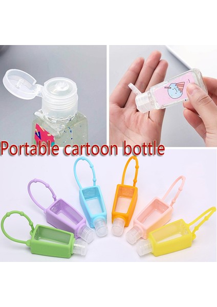 Sarı Stil Karikatür Silikon Mini El Temizleyici Tutucu Seyahat Taşınabilir Güvenli Jel Tutucu Asılabilir Sıvı Sabunluk Kapları 30 ml (Yurt Dışından) fiyatları