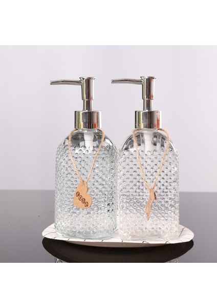 Bir Stil Cam Losyon Şişesi 500 ml Şeffaf Cam Şişe Ev Duş Jeli Alt Ambalaj Şişesi Basit Banyo Aksesuarları Sabunluk (Yurt Dışından) indirimleri