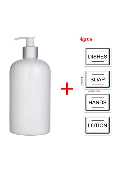 Erik Tarzı 500ML ml Banyo Şampuan Şişesi Sabunluk Vücut Yıkama Saç Kremi Doldurulabilir Şişe Mutfak Aksesuarları (Yurt Dışından)