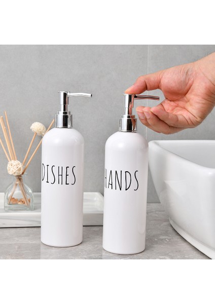 F Tarzı 500 ml Mutfak Sabunluk Şişe Lavabo El Sabunu Bulaşık Sabunu Şişesi Banyo Şampuanı Vücut Yıkama Doldurulabilir Şişe (Yurt Dışından)
