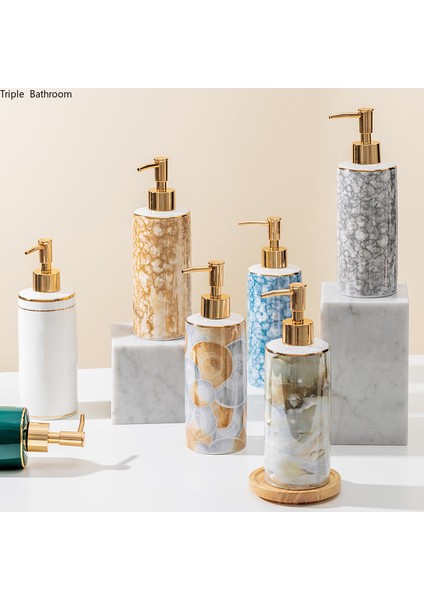 G Tarzı 380 ml Yüksek Dereceli Seramik Losyon Şişesi Sıvı Sabunluk Mutfak El Dezenfektanı Depolama Şampuan Şişesi Banyo Aksesuarı (Yurt Dışından) modelleri