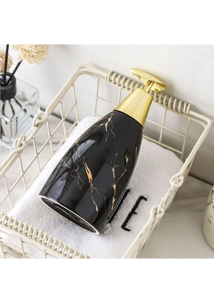 1 Adet-Siyah Tarzı Basit Seramik Losyon Şişesi Mermer Şampuanlık Ev Banyo Malzemeleri Seramik Sabunluk Banyo Dekor (Yurt Dışından) modelleri