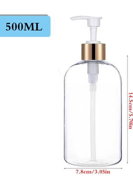 Net Stil Banyo Dekor Sabunluk Doldurulabilir Şampuan Kremi Vücut Yıkama Dispenseri Şişe Banyo Sıvı Etiketli Konteyner (Yurt Dışından)