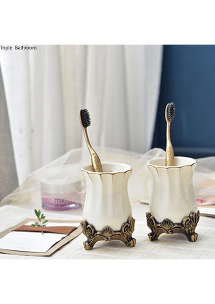 D Tarzı Eramics Beyaz Losyon Şişesi Avrupa Tarzı Gargara Bardak Sabunluk Diş Fırçası Tutucu Ev Banyo Aksesuarları Malzemeleri (Yurt Dışından) fiyatları