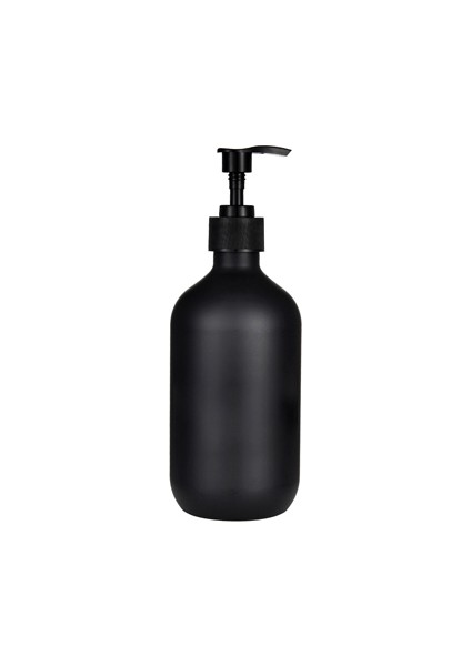 Siyah4 Tarzı Sabunluk Şişe Mat Siyah Mutfak Doldurulabilir Eller Yemekleri Basın Şişe Bambu Ahşap Pompa Banyo Depolama Şişesi 500 ml (Yurt Dışından)