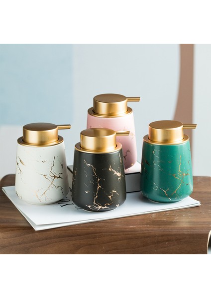 Yeşil Stil 400 ml Sabunluk Seramik El Temizleyici Şampuan Şişesi Duş Jeli Dağıtıcı Sıvı Sabunluk Banyo Aksesuarları (Yurt Dışından) fiyatları