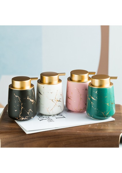 Yeşil Stil 400 ml Sabunluk Seramik El Temizleyici Şampuan Şişesi Duş Jeli Dağıtıcı Sıvı Sabunluk Banyo Aksesuarları (Yurt Dışından) modelleri