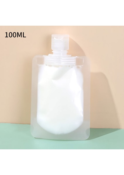 100 ml Tarzı 3 Adet ml Yeniden Kullanılabilir Sızdırmaz Doldurulabilir Torbalar Şampuan Sıvı Kozmetik Saklama Kabı Losyon Dispenser Çantası Flip-Açık (Yurt Dışından)