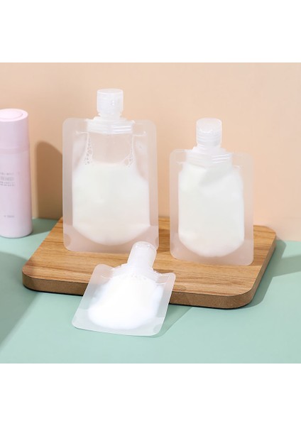 100 ml Tarzı 3 Adet ml Yeniden Kullanılabilir Sızdırmaz Doldurulabilir Torbalar Şampuan Sıvı Kozmetik Saklama Kabı Losyon Dispenser Çantası Flip-Açık (Yurt Dışından)