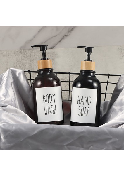 D Tarzı Bambu Punp Şampuan Dispenseri Doldurulabilir Vücut Yıkama Bulaşık Sabunu Dispenser Şişesi Banyo ve Mutfak Için Büyük Kapasiteli Alt Şişeleme (Yurt Dışından) indirimleri