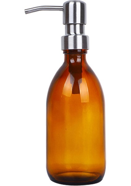 C Tarzı 250 ml Iskandinav Tarzı Kahverengi Banyo Doldurulabilir Cam Şişe Duş Jeli Şampuan Basın Şişesi Duş Jeli Doldurulabilir Banyo Depolama Şişeleri (Yurt Dışından)