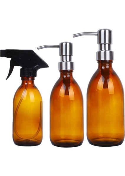 C Tarzı 250 ml Iskandinav Tarzı Kahverengi Banyo Doldurulabilir Cam Şişe Duş Jeli Şampuan Basın Şişesi Duş Jeli Doldurulabilir Banyo Depolama Şişeleri (Yurt Dışından) fiyatları