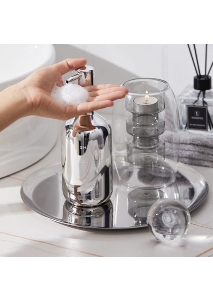 GÜMÜŞ-500ML Tarzı 500 ml Duş Kaplama Sabunluk Şişesi Doldurulabilir Şampuan Saç Kremi Bodywash Dağıtıcı Şişe Banyo ve Mutfak Için (Yurt Dışından) modelleri