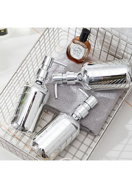 GÜMÜŞ-500ML Tarzı 500 ml Duş Kaplama Sabunluk Şişesi Doldurulabilir Şampuan Saç Kremi Bodywash Dağıtıcı Şişe Banyo ve Mutfak Için (Yurt Dışından) indirimleri