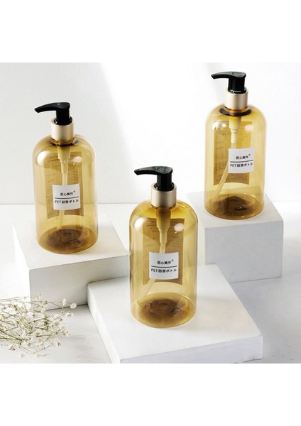 Bir Stil Etiket Etiketleri ile Pet Sabun Şişeleri Banyo Şampuanı El Temizleyici Şişe Kozmetik Vücut Yıkama Losyonu Açık Seyahat Araçları (Yurt Dışından) fırsatları
