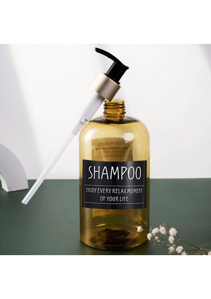 Bir Stil Etiket Etiketleri ile Pet Sabun Şişeleri Banyo Şampuanı El Temizleyici Şişe Kozmetik Vücut Yıkama Losyonu Açık Seyahat Araçları (Yurt Dışından) indirimleri