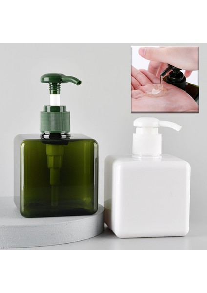 Pembe Tarzı 250 ml 250 ml Kare El Sabunluk Doldurulabilir El Temizleyici Şampuan Duş Jeli Şişe Banyo Aksesuarları Için (Yurt Dışından) modelleri