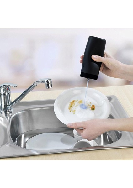 Gri Tarzı 240ML Silikon Dağıtım Şişesi Sabunluk Sabun Sıkma Şişesi Sabun Şampuanı Uçucu Yağ Losyonu Dağıtım Şişesi (Yurt Dışından) indirimleri