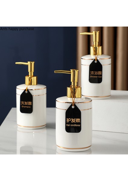 Şampuan Stili Beyaz Seramik Losyon Şişesi El Temizleyici Şişe Ev Banyo Alt Paket Boş Şişe Sabun Şişeleri Duş Jeli Şampuan Şişesi (Yurt Dışından) modelleri