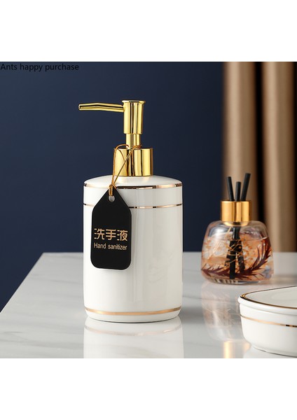 Şampuan Stili Beyaz Seramik Losyon Şişesi El Temizleyici Şişe Ev Banyo Alt Paket Boş Şişe Sabun Şişeleri Duş Jeli Şampuan Şişesi (Yurt Dışından) fırsatları