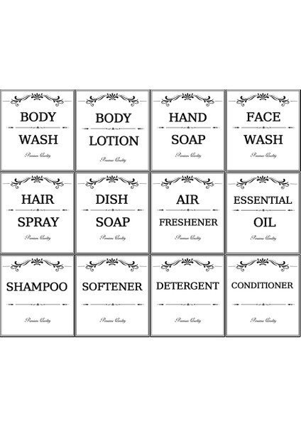 No.2 Tarzı Baskılı Çıkartmalar Dağıtıcı Şişe Su Geçirmez Minimalist Çiftlik Evi Etiketleri Banyo Mutfak El Sabunu Şampuan Kremi (Yurt Dışından)