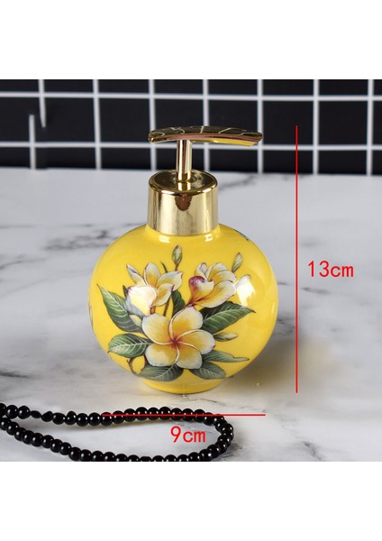 Menekşe Tarzı Çin Boyalı Seramik Köpük Sabunluk Yaratıcılık Çiçek Çizim Şampuan Şişesi Ev Banyo Dekorasyon Aksesuarları (Yurt Dışından)