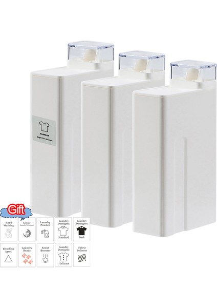 B-BEYAZ400ML Tarzı Banyo Çamaşır Şişesi Hediye Etiketleri ile Deterjan Yumuşatıcı Ağartma Maddesi Saklama Kutusu L Büyük Kapasiteli Boş Şişeler (Yurt Dışından) fiyatları