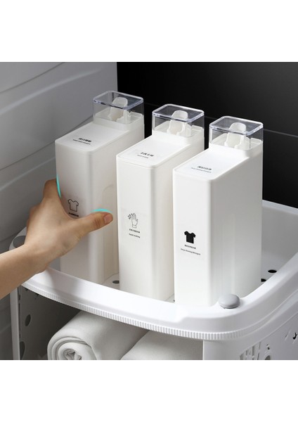 B-BEYAZ400ML Tarzı Banyo Çamaşır Şişesi Hediye Etiketleri ile Deterjan Yumuşatıcı Ağartma Maddesi Saklama Kutusu L Büyük Kapasiteli Boş Şişeler (Yurt Dışından) fırsatları