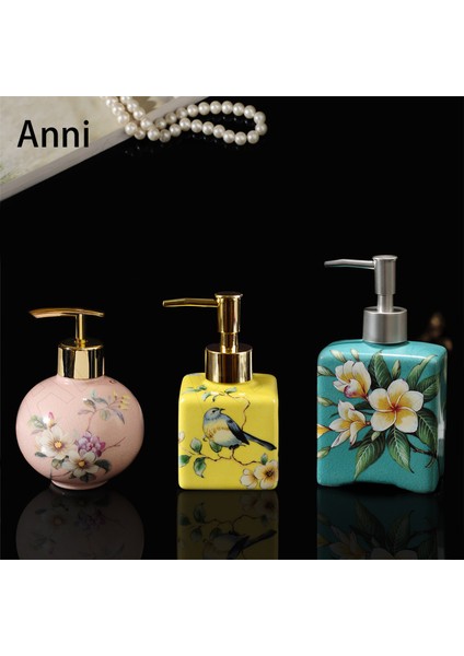 Sarı Stil Çin Boyalı Seramik Köpük Sabunluk Yaratıcılık Çiçek Çizim Şampuan Şişesi Ev Banyo Dekorasyon Aksesuarları (Yurt Dışından) fiyatları