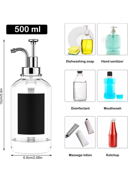 Altın Tarzı Of Şurup Dispenseri Seti 18 Etiketli Oz L Kahve Şurubu Kabı Minimalist Şeffaf Cam Şurup Şişesi (Yurt Dışından) modelleri