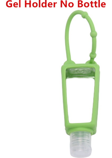 Yeşil Stil Karikatür Silikon Mini El Temizleyici Tutucu Seyahat Taşınabilir Güvenli Jel Tutucu Asılabilir Sıvı Sabunluk Kapları 30 ml (Yurt Dışından)
