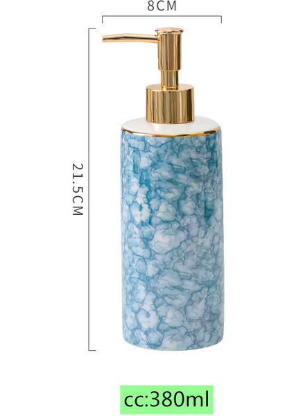 D Tarzı 380 ml Yüksek Dereceli Seramik Losyon Şişesi Sıvı Sabunluk Mutfak El Dezenfektanı Depolama Şampuan Şişesi Banyo Aksesuarı (Yurt Dışından)