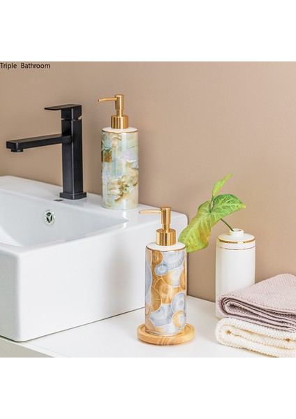 D Tarzı 380 ml Yüksek Dereceli Seramik Losyon Şişesi Sıvı Sabunluk Mutfak El Dezenfektanı Depolama Şampuan Şişesi Banyo Aksesuarı (Yurt Dışından) indirimleri