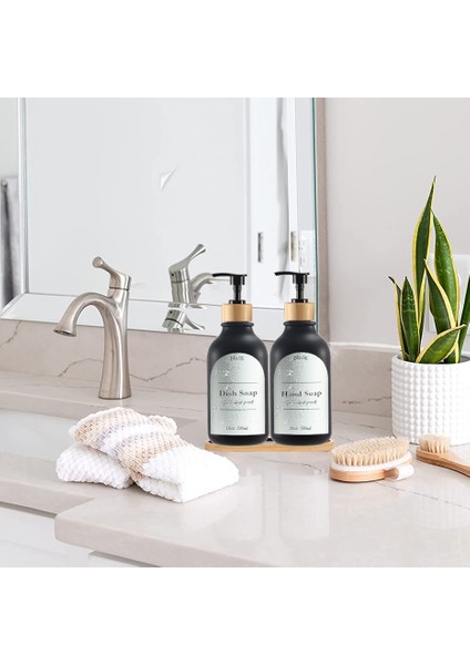 Net Stil 300ML Banyo Şampuanı ve Duş Jeli Saç Kremi Dispenseri Doldurulabilir Pres Sabunluk Boş Şişe Su Geçirmez Etiketler M (Yurt Dışından) modelleri