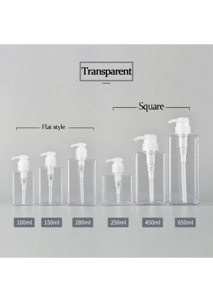 Şeffaf Stil 150ML Taşınabilir Seyahat Dağıtım Sabun Şişesi Büyük Kapasiteli Itme Şampuan Duş Jeli Şişe Ev Banyo Günlük Ihtiyaçlar (Yurt Dışından)