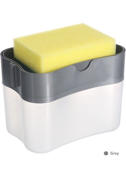 Gri Tarzı Sabunluk Sünger Tutucu Temizleme Sıvısı Pompalı Dağıtıcı Konteyner Manuel Pres Ev Banyo Mutfak Temiz Aksesuarları (Yurt Dışından)