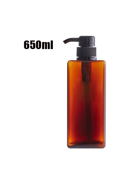 650ML-KAHVERENGI Tarzı Banyo Sıvı Sabunluklar Şişe Duş Şampuan Şişesi Büyük Kapasiteli Ev El Temizleyici Depolama Şişeleri 600MLML (Yurt Dışından)