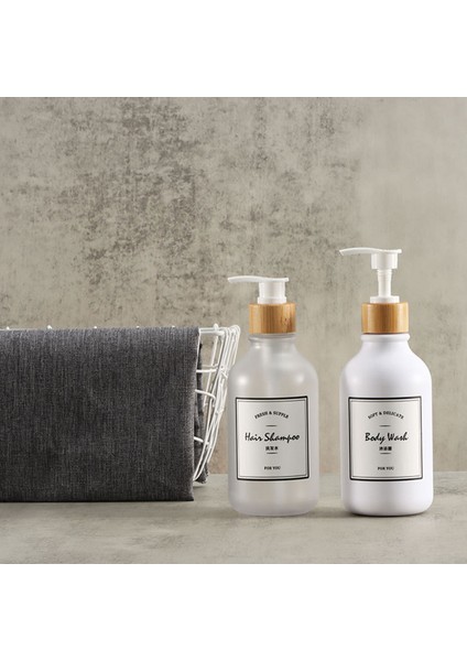 1-W Tarzı 500ML Jel Tutucu Sabunluk Boş Banyo Pompası Şişesi Ev Taşınabilir Plastik Doldurulabilir Şampuan Şişeleri Boş Sabunluk Kavanozları (Yurt Dışından)