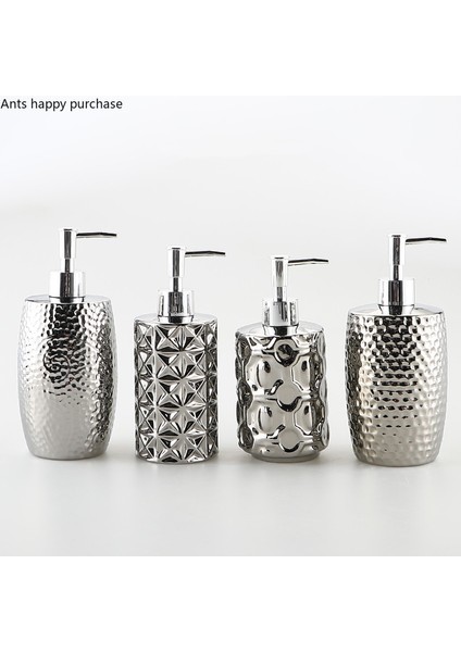No.7 Tarzı Gümüş Seramik Losyon Şişesi El Dezenfektanı Şişeleri Sabunluk Şampuan Şişeleri Duş Jeli Şişe Banyo Malzemeleri (Yurt Dışından) fiyatları