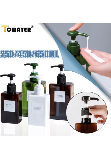 Net Stil ml Sabun Dağıtım Şişesi Şampuan Vücut Yıkama Şişesi Doldurulabilir Çok Amaçlı Sıvı Saklama Kabı Şişesi Banyo Için (Yurt Dışından)