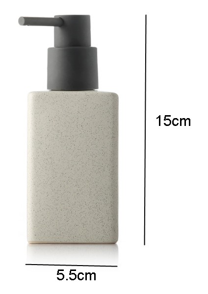 Beyaz Stil Seramik Banyo Malzemeleri El Dezenfektanı Şişesi Kare Losyon Şişesi Banyo Aksesuarları Sıvı Sabun Kabı Basın (Yurt Dışından)