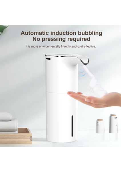 Pembe Tarzı Otomatik Sabunluk 450 ml Akıllı Fotoselli Şarj Edilebilir Köpük Pompalı Dağıtıcı Kızılötesi Hareket Sensörü 2 Seviye Banyo (Yurt Dışından) fiyatları