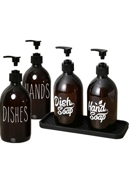 Eller Tarzı 500 ml Banyo Sabunluk Şişe Şampuan Duş Jeli Şişe El Sabunu Tabakları Itme Tipi Doldurulabilir Şişe Ev Dekorasyon (Yurt Dışından) fiyatları