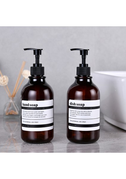 No.8 Tarzı 500 ml Mutfak Lavabo Için Bulaşık Sabunu Dispenseri Pompalı Banyo El Sabunu Şişesi Su Geçirmez Etiketli Banyo Losyon Kabı (Yurt Dışından) fiyatları