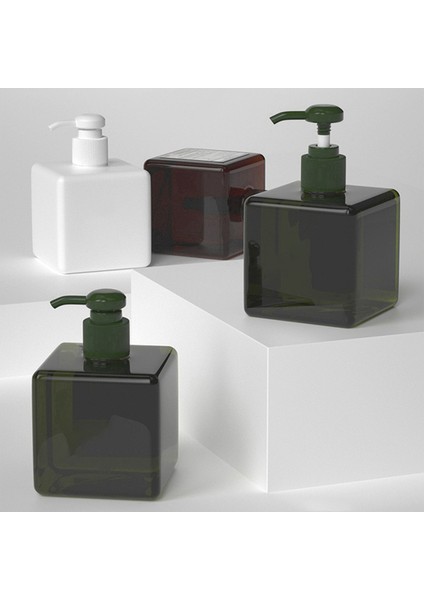 Bir Stil ml Kare Boş Köpük Sabunluk Banyo Şampuanı Duş Jeli Şişeleri Doldurulabilir Losyon Sıvı Saklama Kabı (Yurt Dışından)