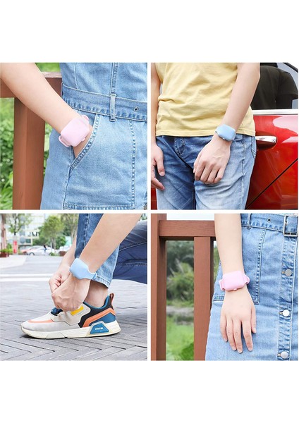 Mavi Stil Yeniden Kullanılabilir Silikon Sıvı Taşınabilir Konteyner El Yıkama Bilek Bandı Dağıtıcı El Temizleyici Bilezik El Temizleyici Bileklik (Yurt Dışından) modelleri